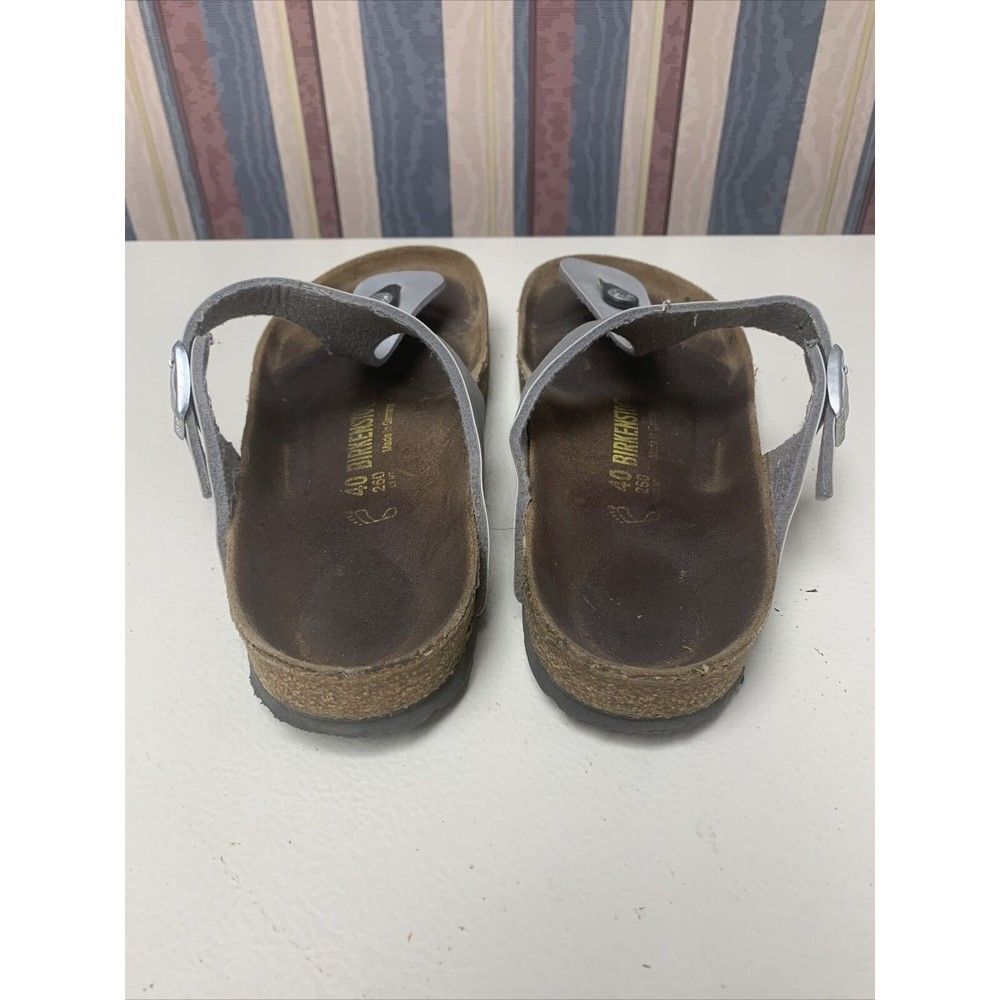 Birkenstock Gizeh Leather Thong Sandals Womens Size 40 US 9 Brown Coffee - Picture 4 of 8